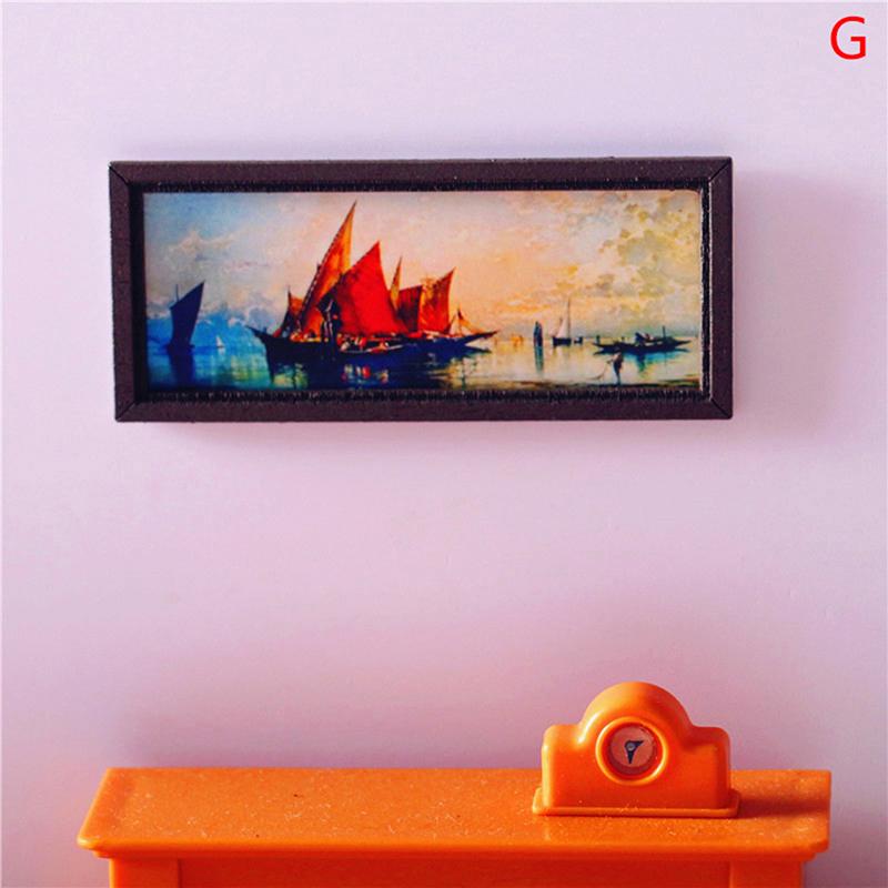 Миниатюрная фоторамка для кукольного домика Картина маслом Настенная живопись Мебель Аксессуары