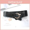 Womens Elastic Waist Band For Dresses And Jackets In Faux Leather With Cbuckle And Elegant Style