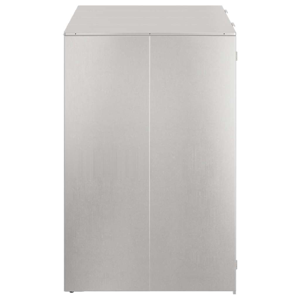 Waste Bin Storage for 2 Bins Silver 136 x 77.5 x 115.5 cm