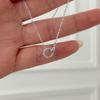 Серебряное кольцо-подвеска Mo Sang S925 для женщин, инкрустированное камнями цвета D, сверкающая и изысканная повседневная цепочка на ключицу.