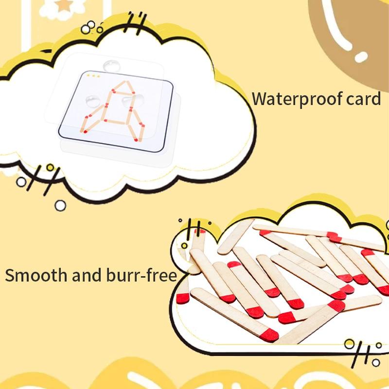 Спички-пазлы, игрушки «сделай сам», математическая настольная игра, мышление, логическое обучение, развивающие игрушки для детей, подарок на день рождения