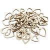 100 Pcs/set Hollowed  Peach  Heart-shaped  Wooden  Pieces Natural Wood-color Style Crafts Ornaments Carved Painted Diy Material