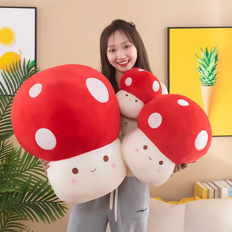 Toy Plush Mushroom Soft Stuffed Doll Cartoon Kids Bedroom Decor Gift Birthday