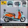 QJ Sunshine 125 Передний и задний багажник со спинкой и защитой выхлопной трубы