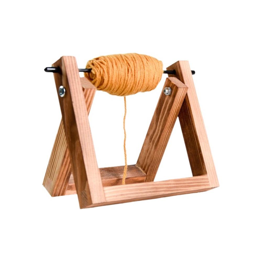 Rotating Wool Storage Rack Detachable Frame Handmade Yarn Spool Organizer Wooden Wire Winding Rack Tailoring Supplies