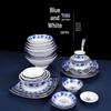 Jiuyue Mei A5 Melamine Blue & White Floral Noodle Bowls (Set of 10)
