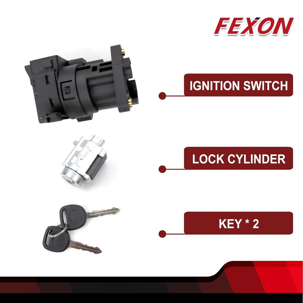 Ignition Switch & Ignition Lock Cylinder With 2 Keys Compatible With 1997-2005 Chevy Malibu Impala Monte Carlo Olds Alero Grand Am Repalces 12458191