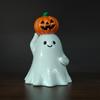 Halloween Ghost Figurine Cute Ghost Holding Heart/Pumpkin Statue Desktop Small Resin Ghost Ornament for Home Office Kitchen Tabletop Decor