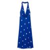 Kaslead New Women clothes Western Style Simple Polka Dot Print Midi Dress 8410430 044
