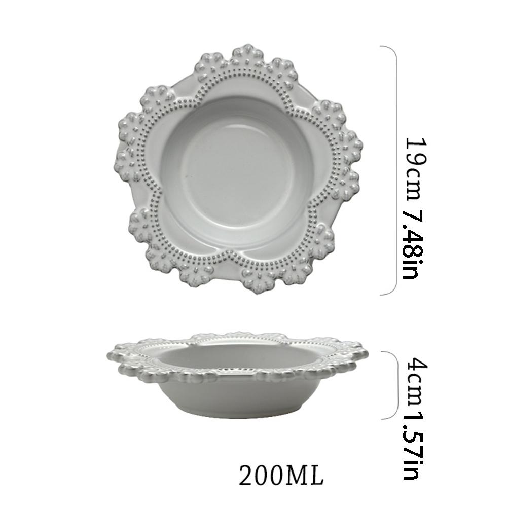 Дворец Винтажная Керамическая Декоративная Обеденная Тарелка Белая Бабочка Кружево Посуда для выпечки Посуда Кухонные принадлежности Декоративная тарелка