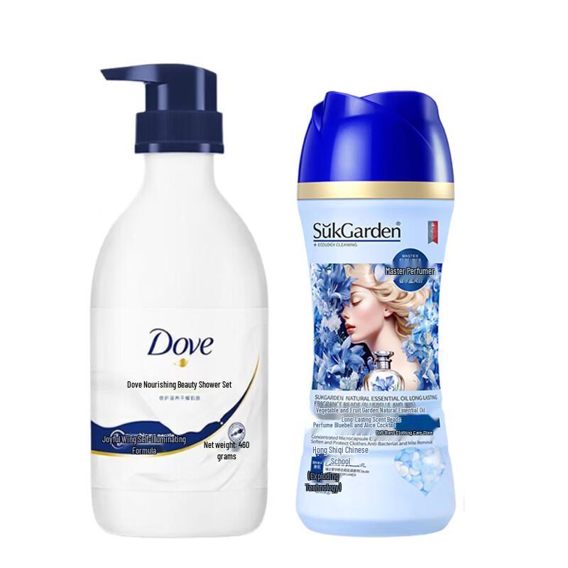 Dove Nourishing Body Wash & Scent Booster Bundle
