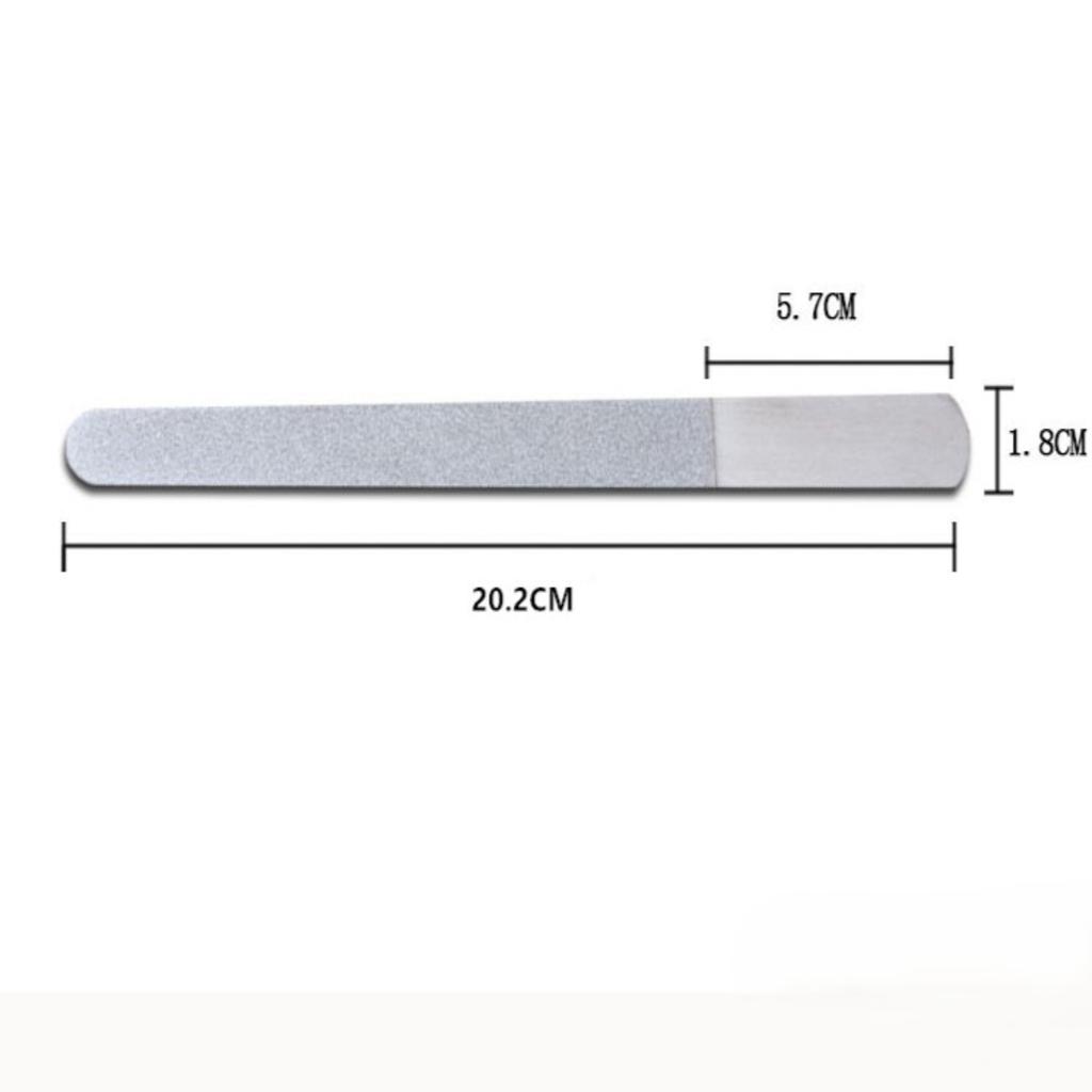 8 " stainless steel electroplated double-sided matte nail file, pedicure and manicure sanding strip