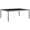 VidaXL Outdoor Dining Table Grey 200x150x74 Cm Woven Resin