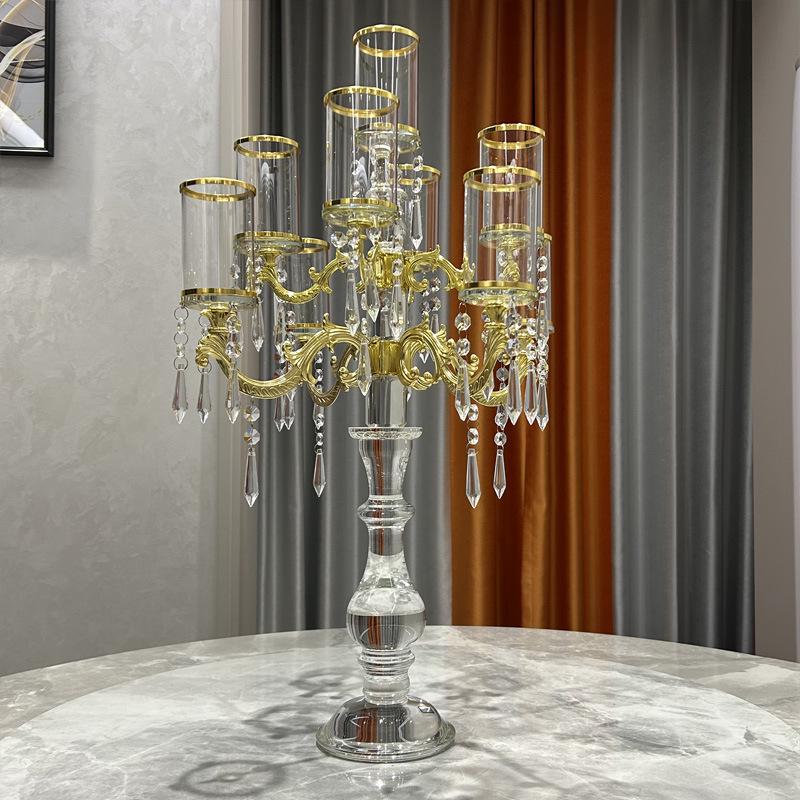 Хрустальный канделябр с девятью головками: Украшение для свадьбы и столовой в европейском стиле