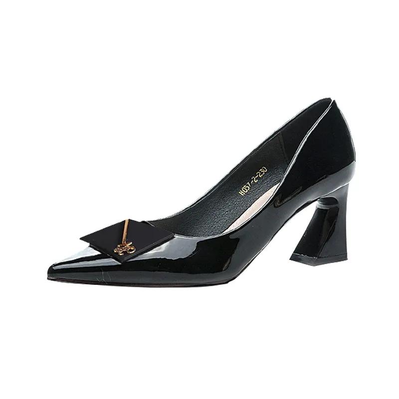 Женские милые легкие удобные туфли на квадратном каблуке для офиса, карьеры, отдыха, работы, карьеры, туфли-лодочки ba178