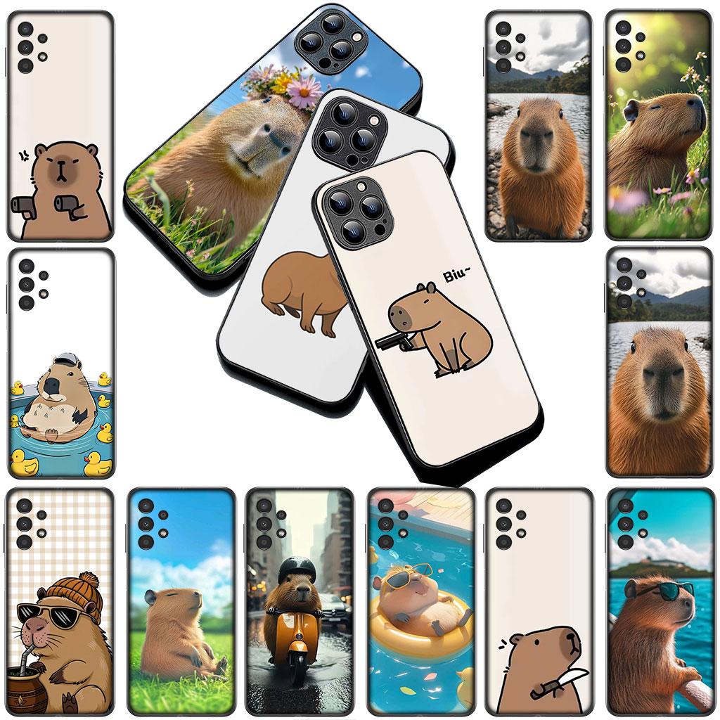 Чехол для телефона для Motorola Moto G86 G57 E14 E15 G14 G34 G35 G84 G24 A54 G15 Power E22 Корпус Мягкий чехол Милая капибара