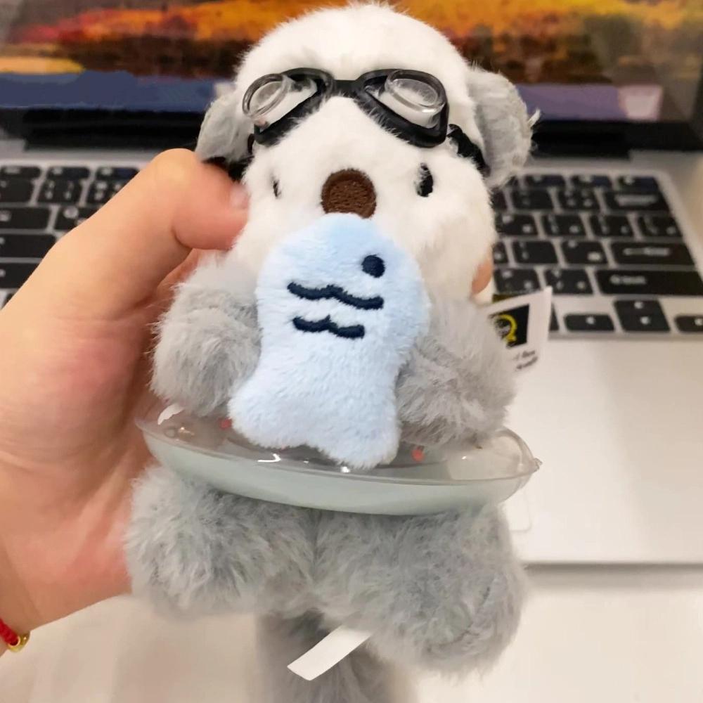 Decorations Cartoon Pilot Otter Keychain Keys Accessories Otter Keyring  Students