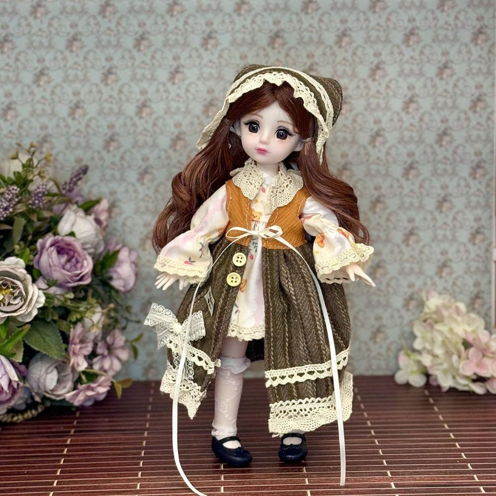 Attractive Eyes Princess Dress Up BJD Dolls Long Hair Princess Makeup Ball Joint Doll Girl Gift