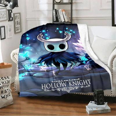 Мультяшное игровое одеяло Hollow Knight, напечатанное на 3D-принтере, мягкое и удобное теплое одеяло, для кровати, дивана, дорожное покрывало для улицы#(2)
