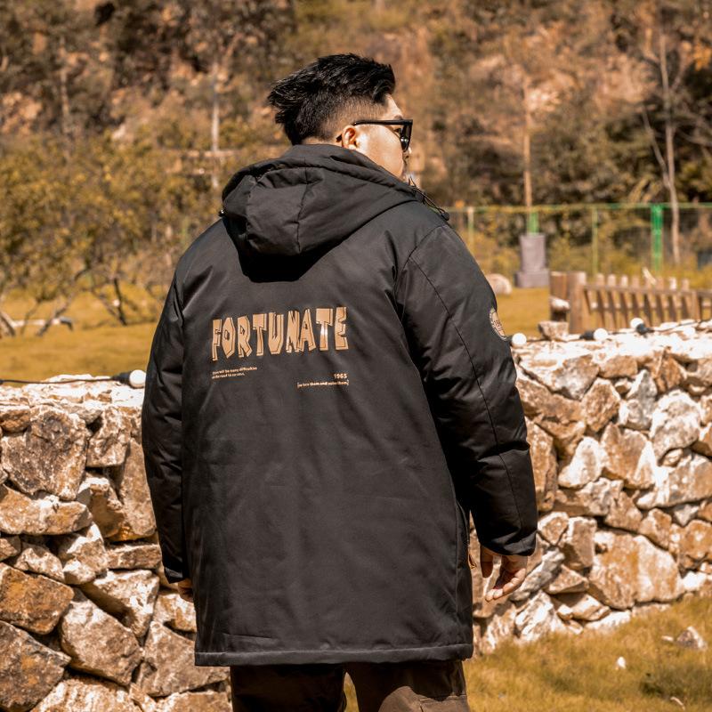 Зимнее свободное хлопковое пальто средней длины размера плюс, мужская повседневная рабочая одежда, непромокаемая съемная куртка с капюшоном для мужчин 4XL-10XL