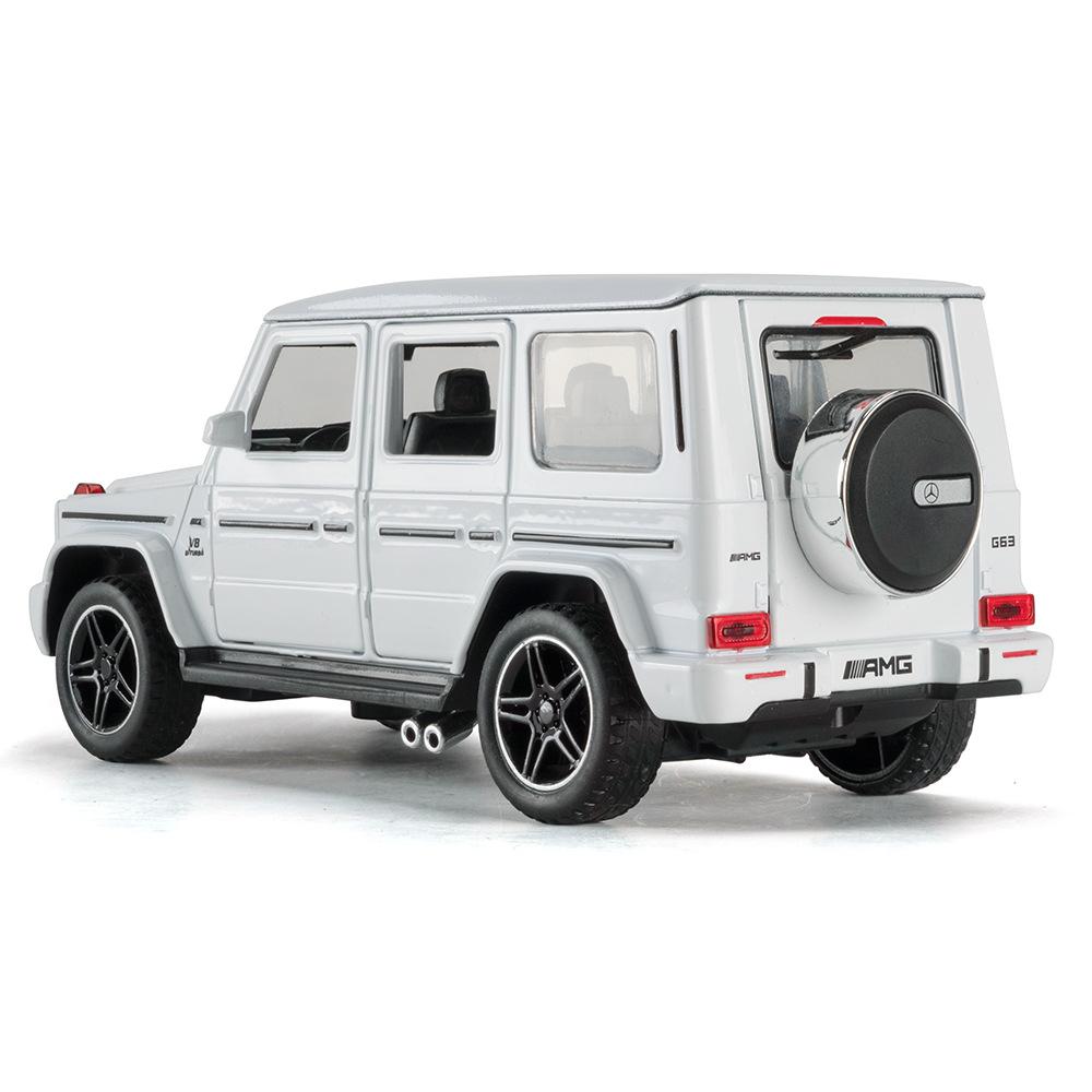 1:32 Benz G63 SUV, модель автомобиля из сплава, игрушечная модель автомобиля, литье под давлением, звук и свет, автомобильные игрушки для детей, автомобиль