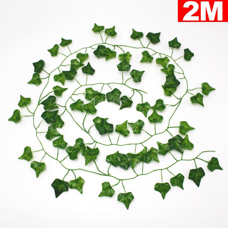 200 см искусственные растения ротанговая лиана зеленый лист плющ лоза DIY подвесная гирлянда ротанговая листва искусственные листья для домашнего свадебного декора