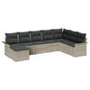 VidaXL 8-piece Garden Sofa Set with Light Grey Cushions Poly Rattan 3345482