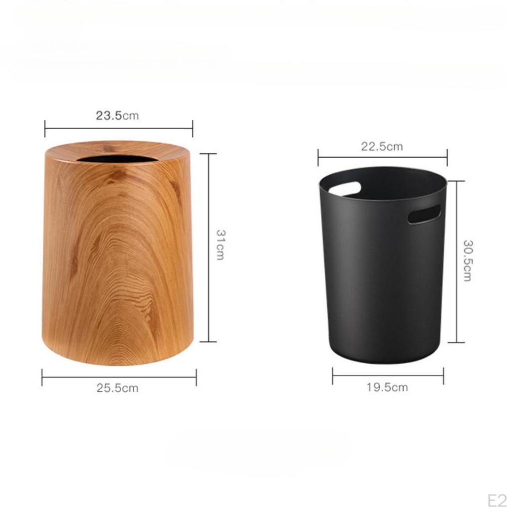 Elegant Wood Grain Waste Bin for Home And Office