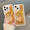 Chinese Style Osmanthus Koi Suitable for Apple 16 Quicksand Mobile Phone Case 15pro Fine Hole Anti-fall 14 Transparent Silicone X