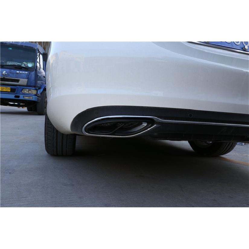 Car Accessories Matte Black Exhaust Pipe Tail Cover Trim For Mercedes Benz A Class W177 V177