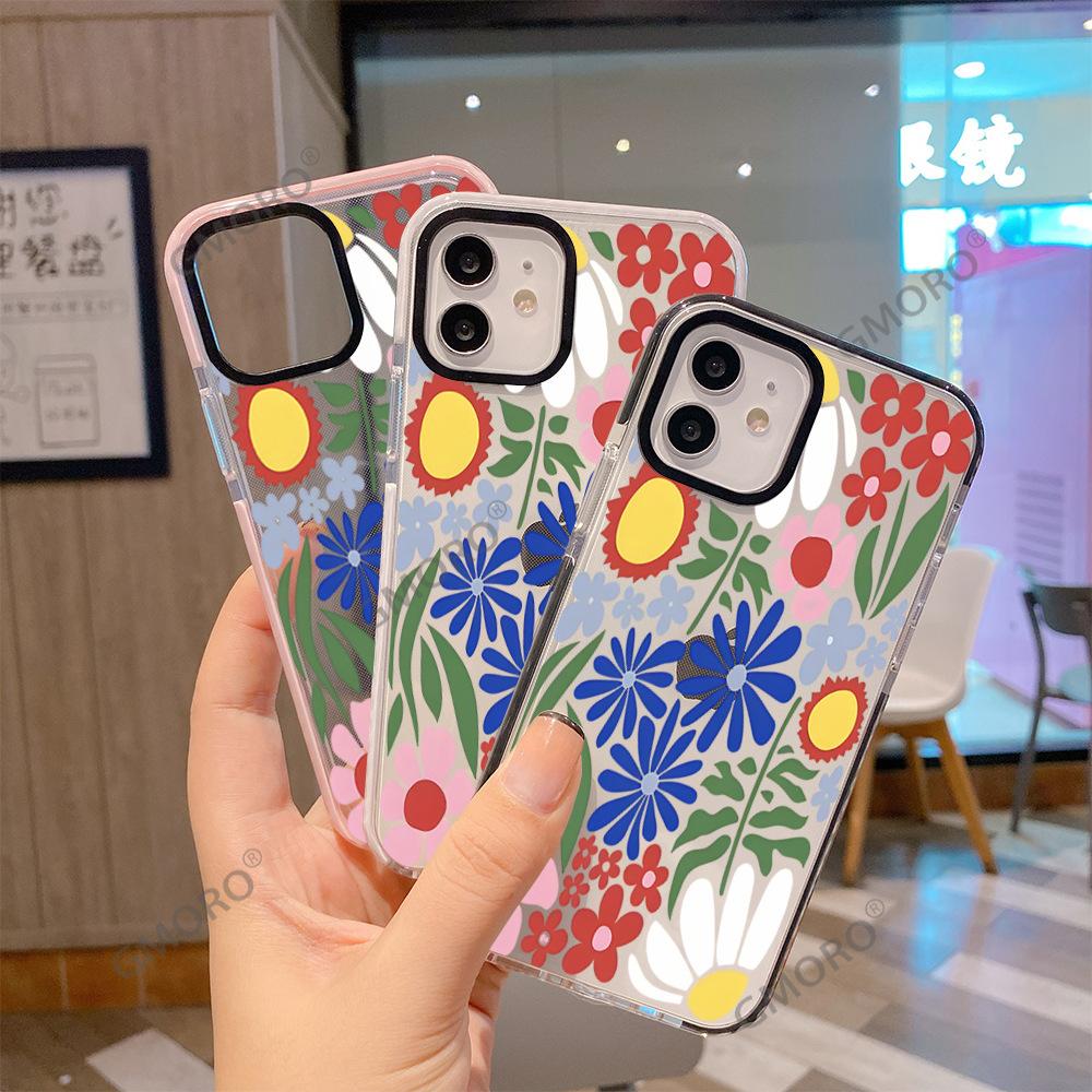 Чехол для мобильного телефона Chunri с цветком, подходящий для iPhone 16, прозрачный мягкий ТПУ чехол, защитный чехол Apple 17Pro от падения