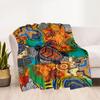 Australian Aboriginal Style 143 Blanket Soft & Cozy Great for Couch Seaside Livingroom Four Seasons Multipurpose Stylish Decor