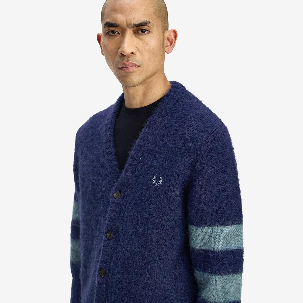 Fred Perry [Sharp] Chunky Tip Sleeve Cardigan - French Navy Afpm2531550-143