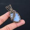 Owyhee Opal Gemstone Pure Copper Wire Wrapped Handmade Pendant Jewelry
