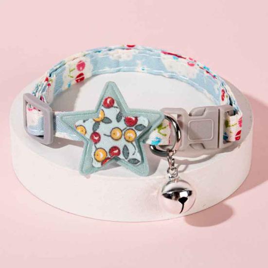Ошейник для кошек с подвеской в виде колокольчика, дизайн в виде бабочки и звезды, регулируемый ошейник для котенка