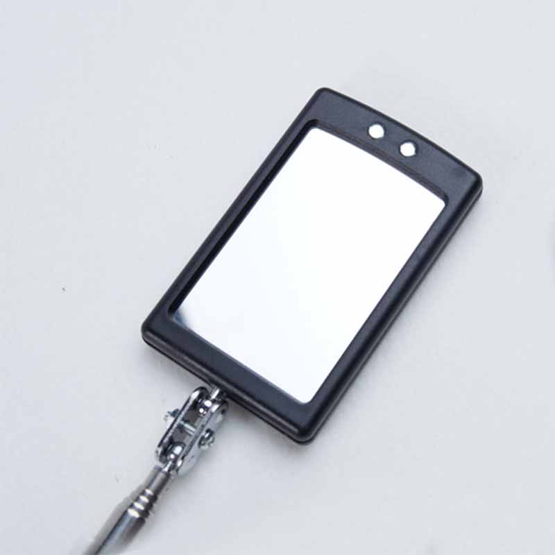 Telescoping LED Lighted Flexible Inspection Mirror 360 Rotation Mechanic Inspection Mirror Telescopic Handle Repairing Tools
