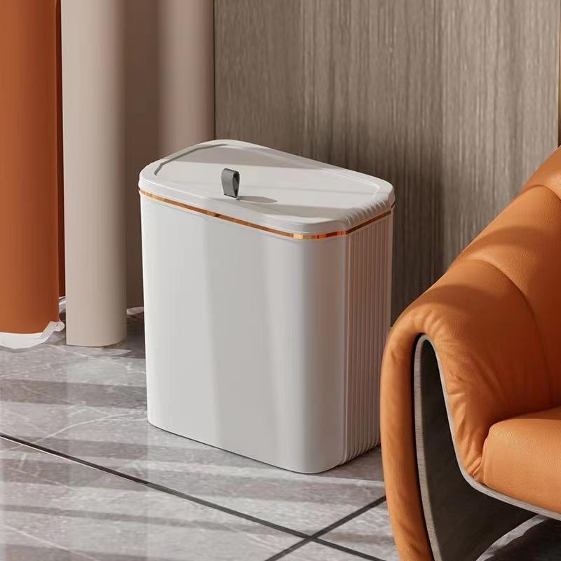 Kitchen Trash Can Wall Mounted Hanging Trash Bin With Lid Garbage Bathroom Recycling Garbage Basket for Cabinet Under Sink Bin