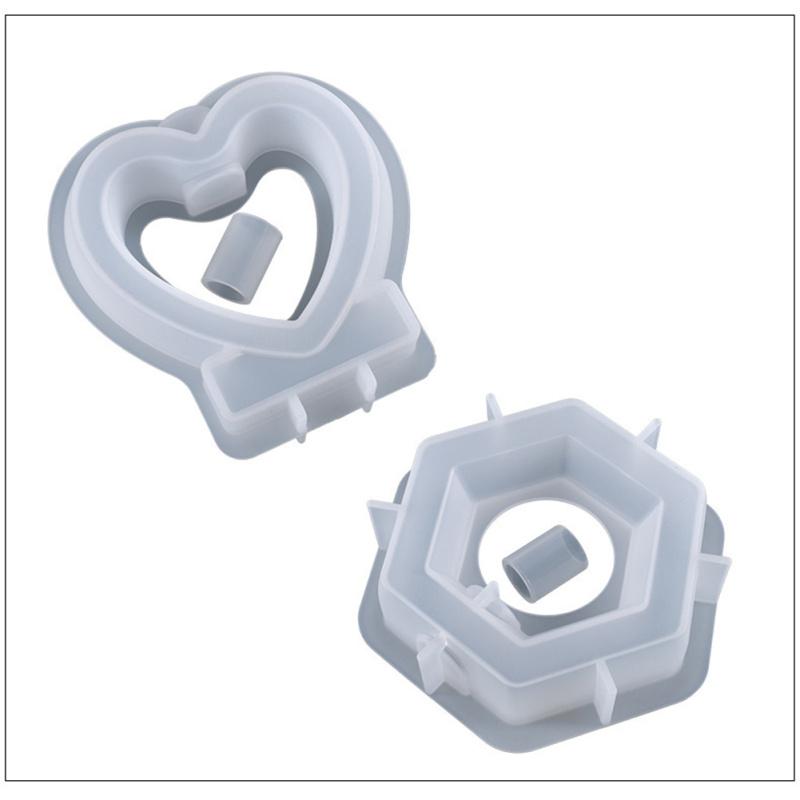 Силиконовая ваза для цветов, набор шестигранных форм, станция для размножения растений в форме любви с пробиркой, гибкая