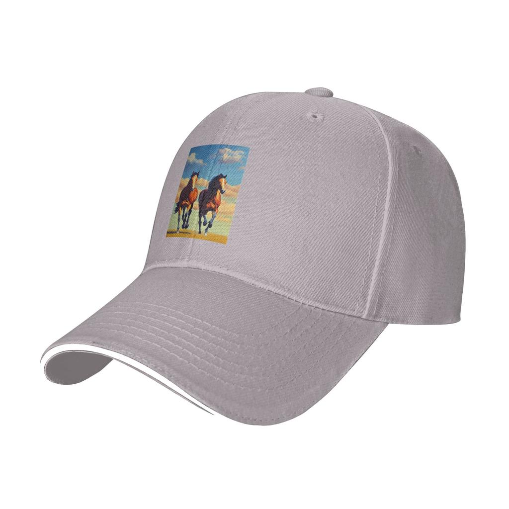 Running Horse And Equestrian Cap Casual Baseball Caps Adjustable Hat Hip Hop Summer Unisex Baseball Hats Customizable