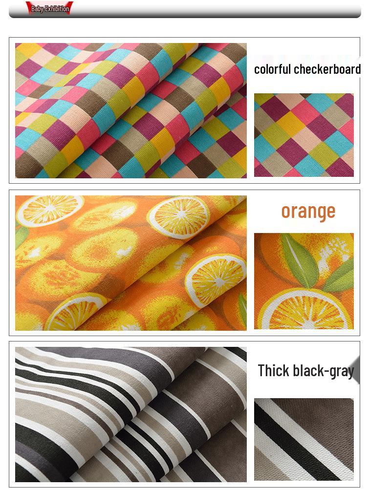 Холщовая хлопковая ткань с цветочным рисунком для дивана, скатерти, полосатых штор, подушек и остатков на распродаже