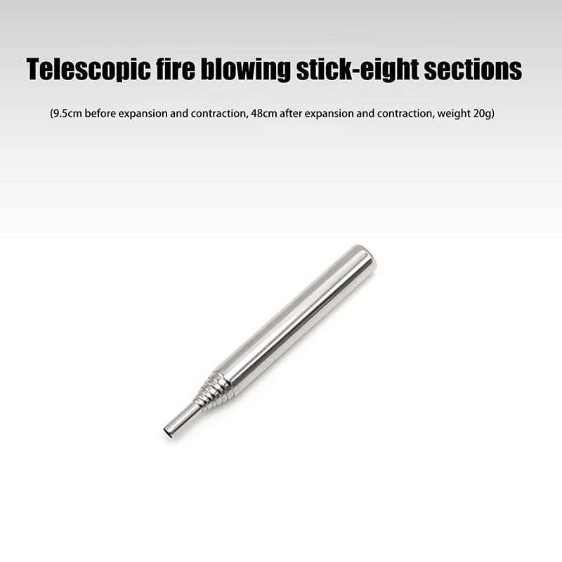 Outdoor Cooking Blow Fire Tube, Portable Camping Fire Pipe, Survival Tools, Retractable Blowpipe, Fire Starter