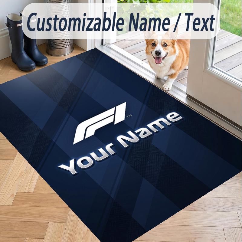 Custom Text Printed Rug F1 Non Slip Floor Carpet For Home Room Decor