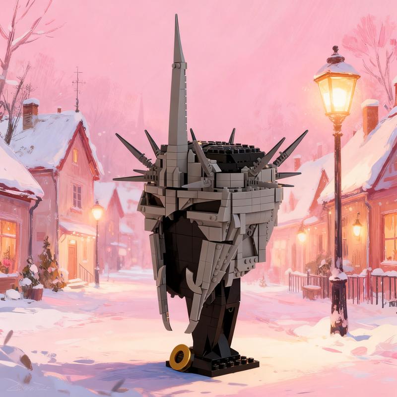 927 деталей MOC Властелин Колец Шлем Короля-чародея Ангмара Хоббит Властелин Колец Модель Строительные Блоки Архитектура Игрушка Рождественские Подарки Кирпичики Дети