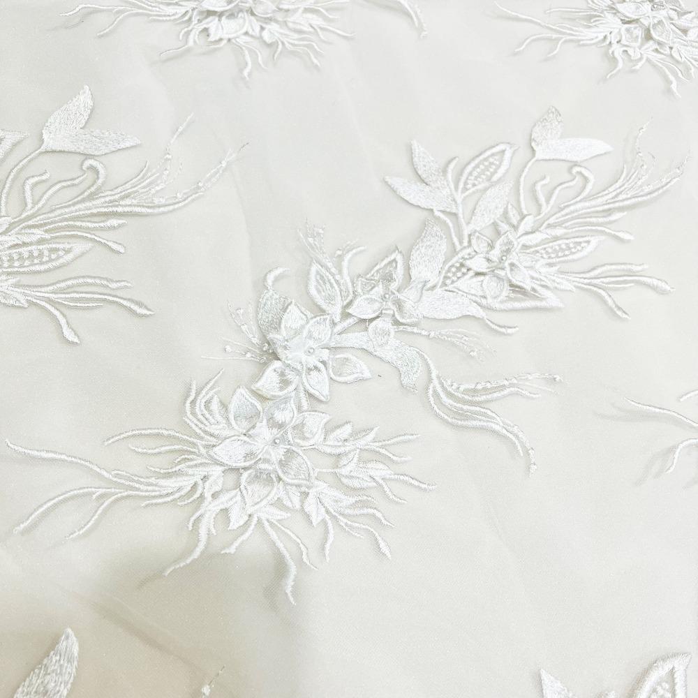 Lace Texture 3D Embroidery Patches Handmade Clothing Applique Mesh-Backed Patches Multi-Color Garment Lace DIY Projects