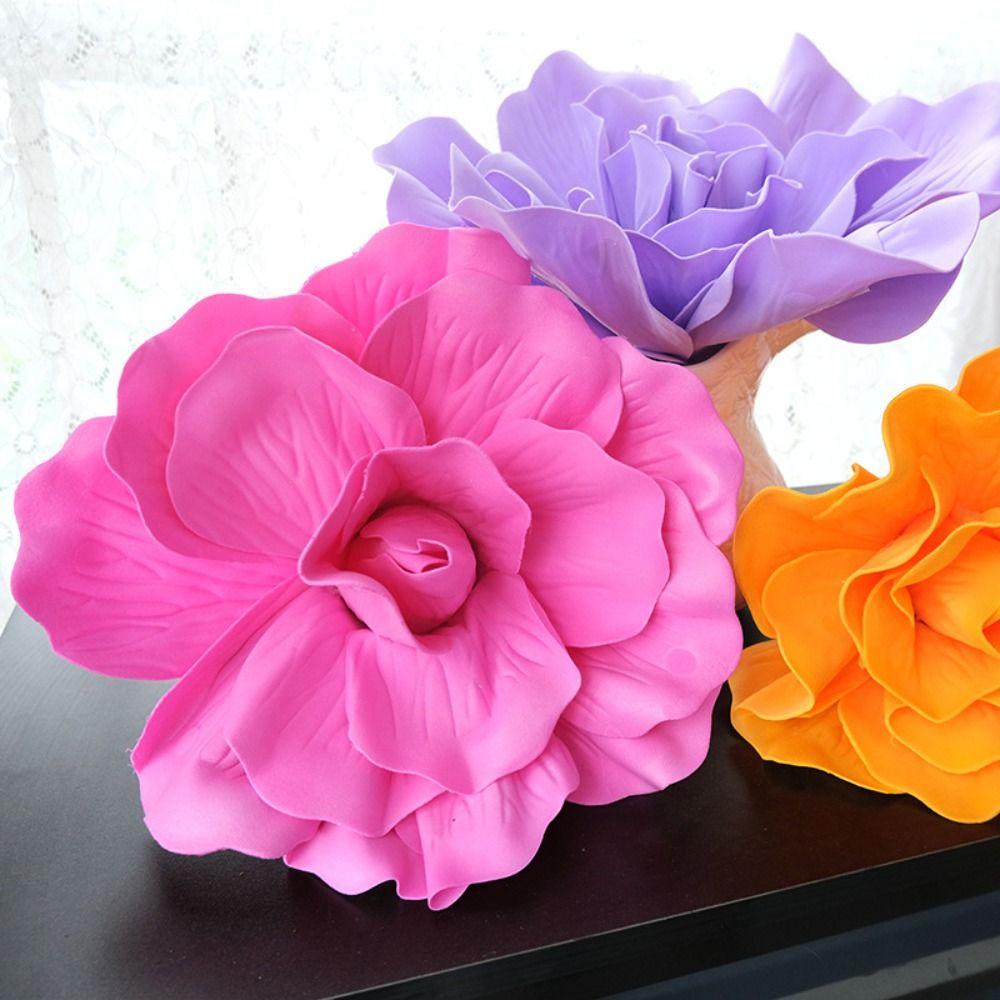 Three-dimensional Large Artificial Flower Photography Props Artificial PE Rose Simulation Flower