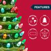 JOYFY 15" Tabletop Prelit Ceramic Christmas Tree with 70 Multicolor Lights Hand-Painted Ceramic Tabletop Christmas Tree for Xmas