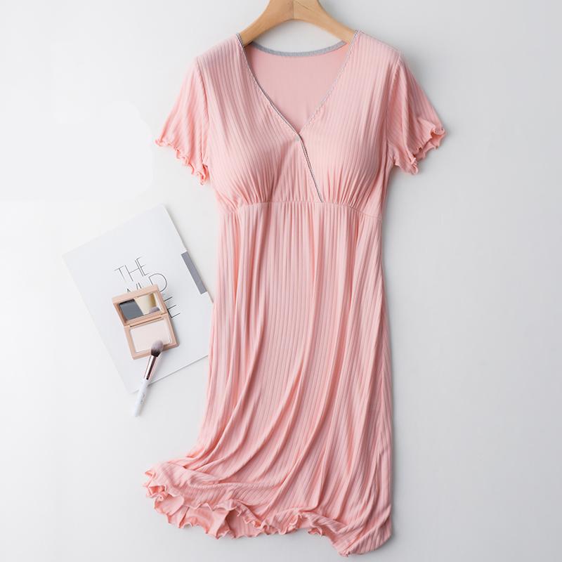 Maternity Nursing Dress Summer Postpartum Moms Breastfeeding Dress Clothes for Pregnant Women Autumn Pregnancy Feeding Dress