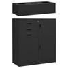 VidaXL Office Cabinet and Planter Anthracite 90x40x125 Cm Steel 3095269