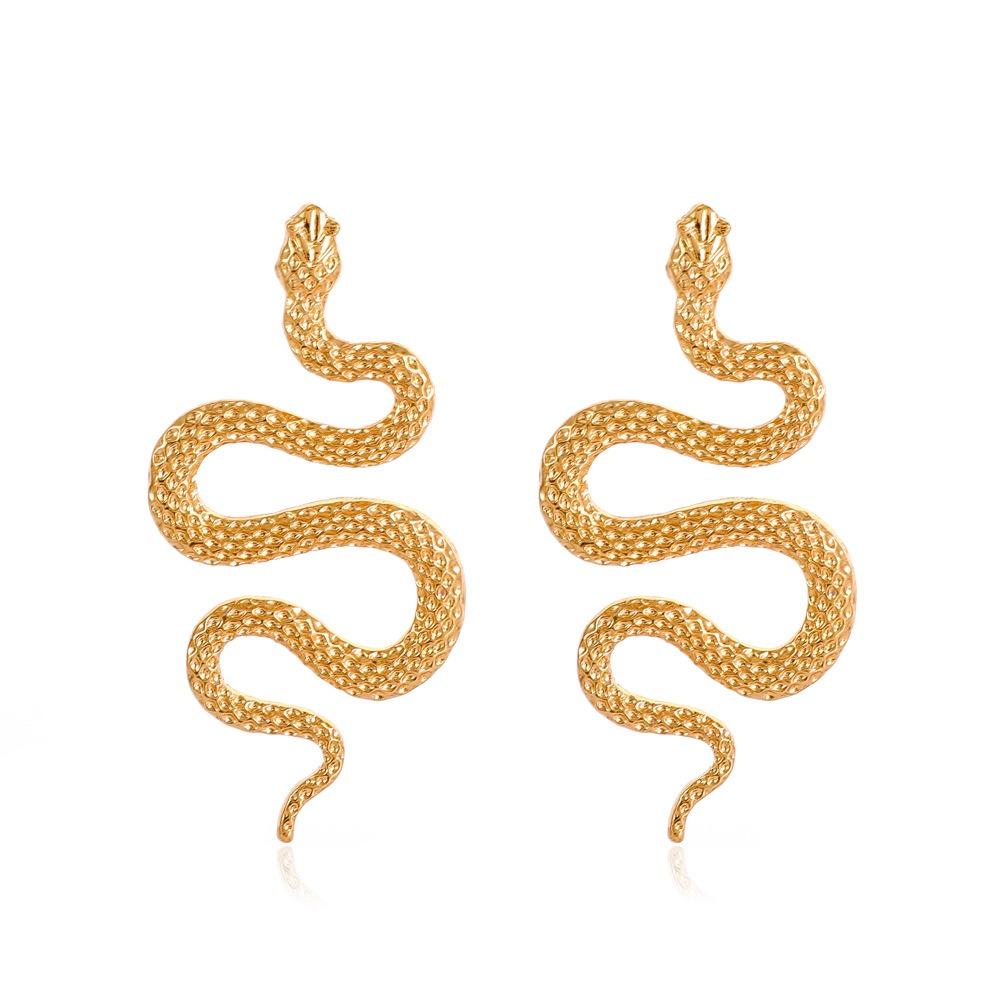 Sexy Snake Shaped Earrings Avant-garde Metal Earrings Vintage Animal Snake Stud Earrings Gifts