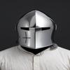 Medieval Barbuta Visored Helmet Steel Knight Armor Warrior Helmet for LARP, Cosplay, Reenactment